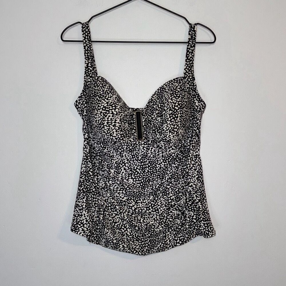 La Blanca Black & White Tankini Top 16